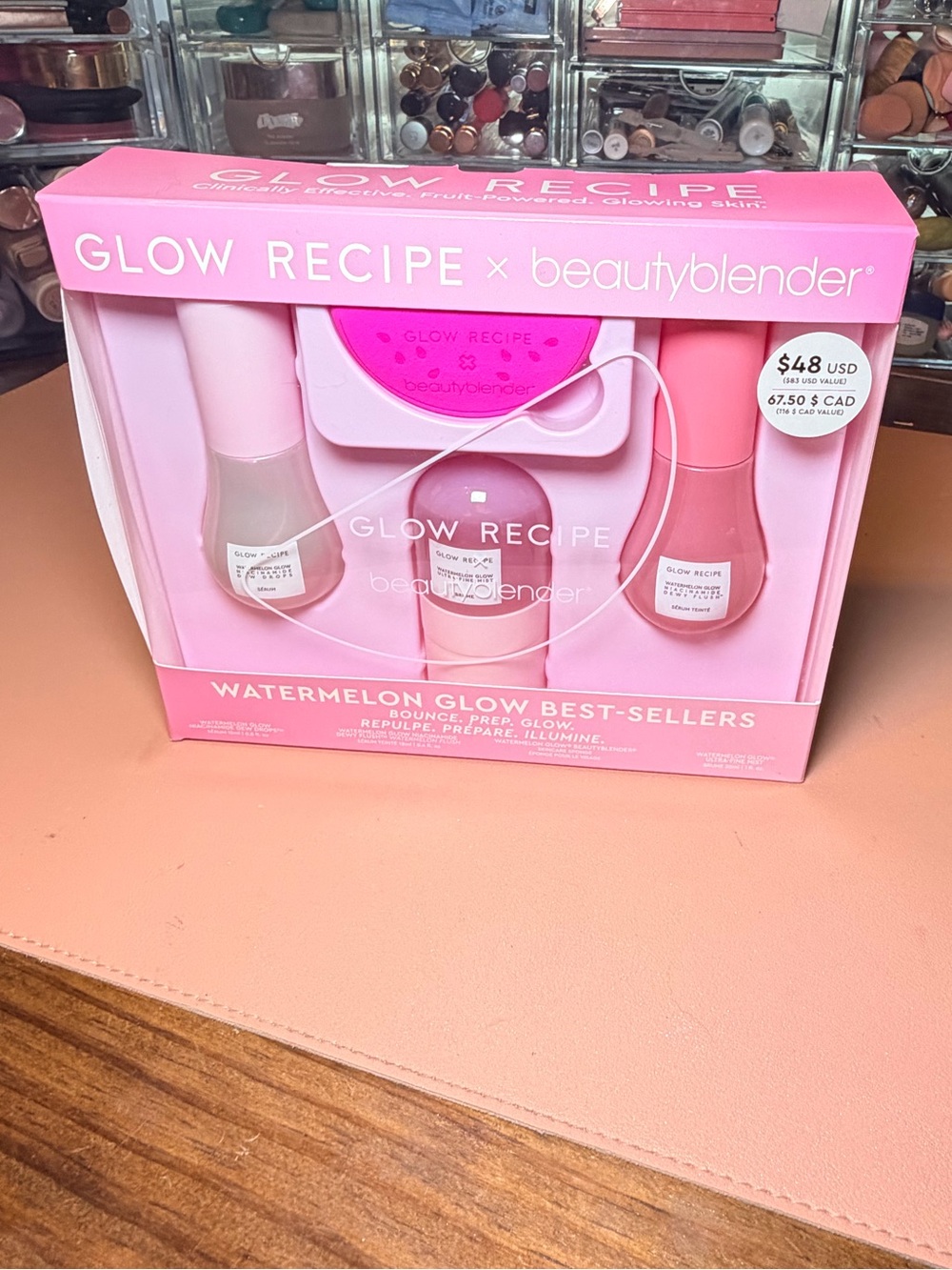 Glow Recipe x Beautyblender Watermelon Glow Best Sellers, Brand New, 4 Piece Set